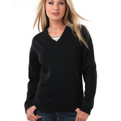 Ladies' French Terry V-Neck Pullover